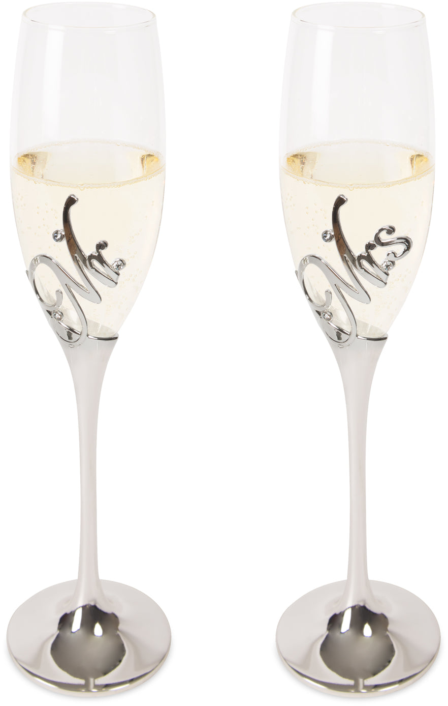 Mr And Mrs Champagne Flutes