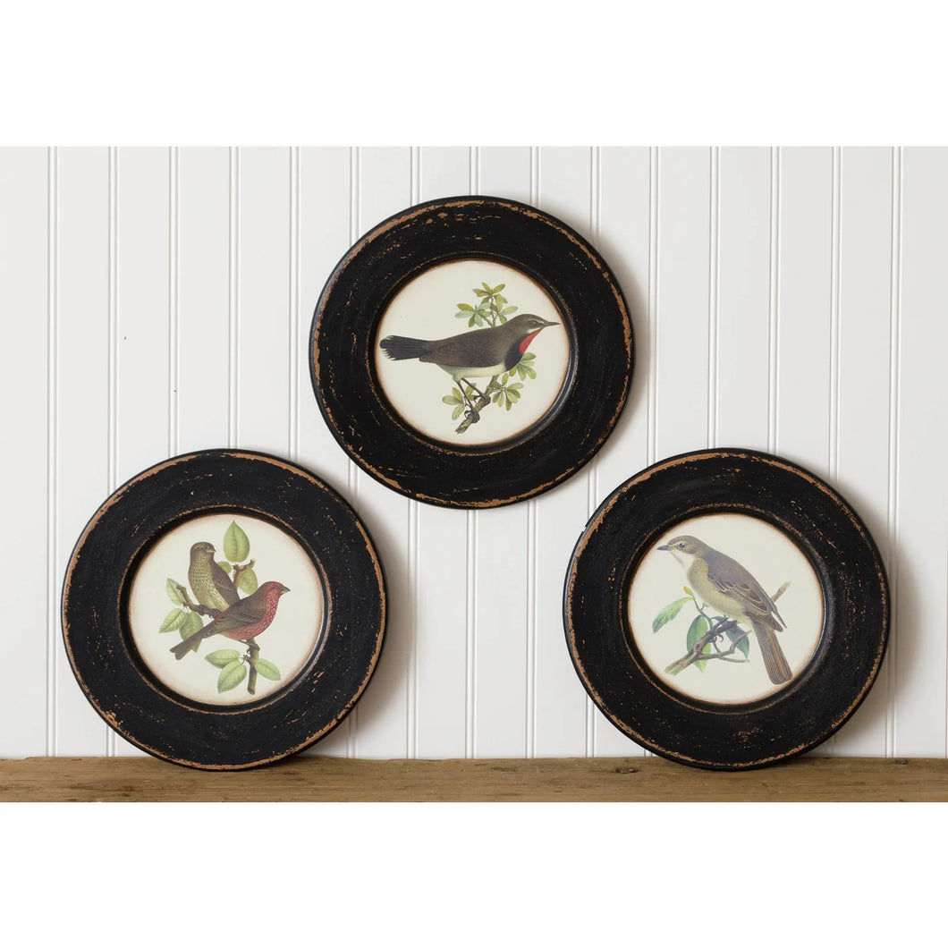 Wooden Bird Plates