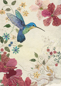 Card Blank Azalea Hummingbird