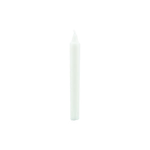 8" Crown Taper Candle -White