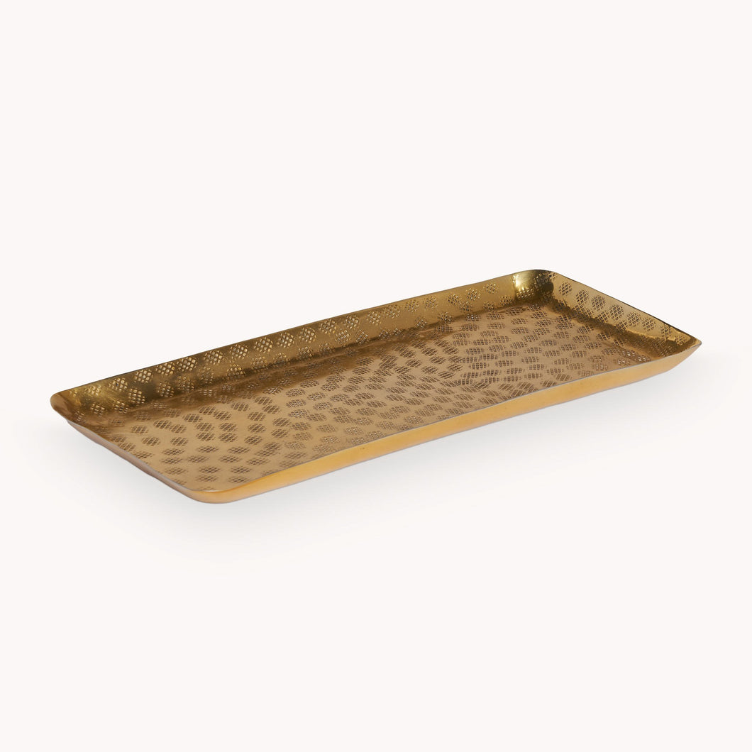 Hammered Tray - Rectangle - Gold
