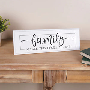 FAMILY MAKES THIS HOUSE A HOME -Wooden Sign Wall or Table
