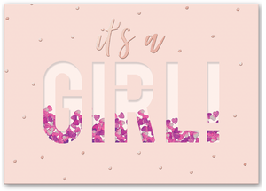 Card Baby Its a Girl Shaker Card