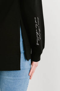 Dream Without Fear Movement Slit Sweater Black
