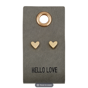 Earrings Hearts Hello Love