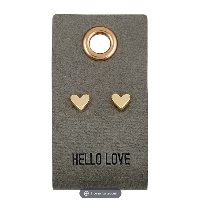 Earrings Hearts Hello Love