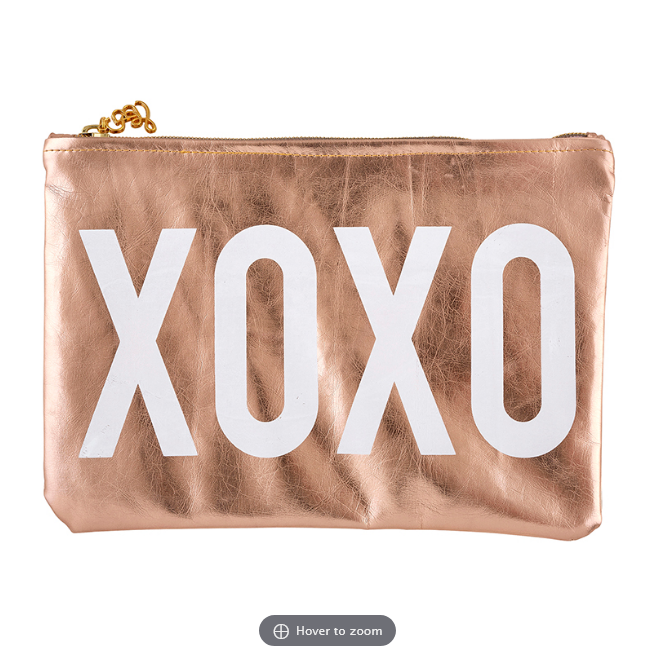 Metalic Rose Gold Pouch