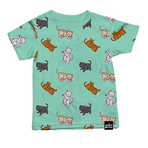 Kawaii Kittens Allover Print T-Shirt