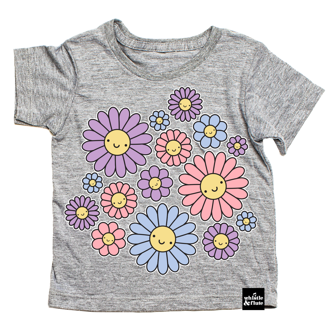 Kawaii Flowers Print T-Shirt