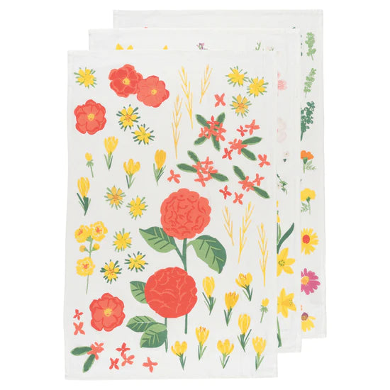 Flowers Of The Month Bakers Floursack Dishtowels