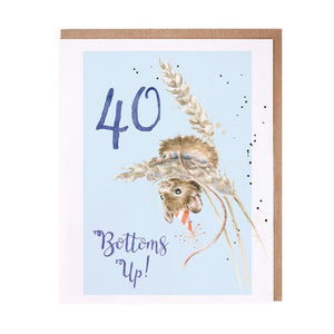 Card Birthday  40 Bottoms Up