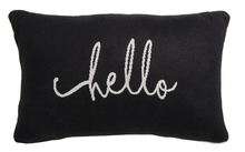 Load image into Gallery viewer, Two Sided Hello Lumbar Pillow
