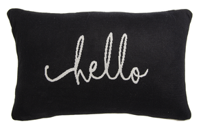 Two Sided Hello Lumbar Pillow