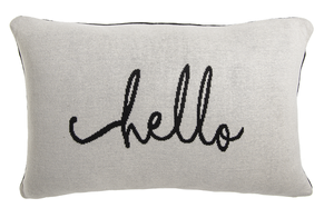 Two Sided Hello Lumbar Pillow