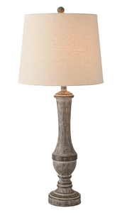 Distressed Grey Table Lamp