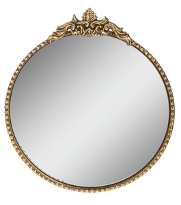 Mirror Antique Gold Ornate Round