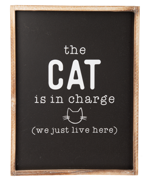 The Cat is in Charge Wall Decor