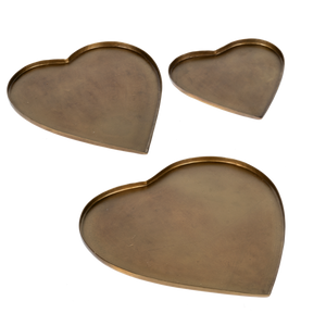 Trays Set Of 3 Hearts