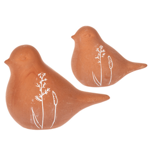 Terra Cotta Floral Birds