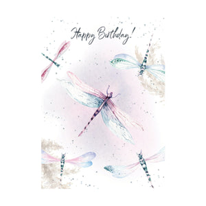 Card Birthday Dazzling Dragonfly