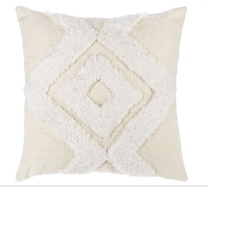 Ivory Diamond Textured Pillow