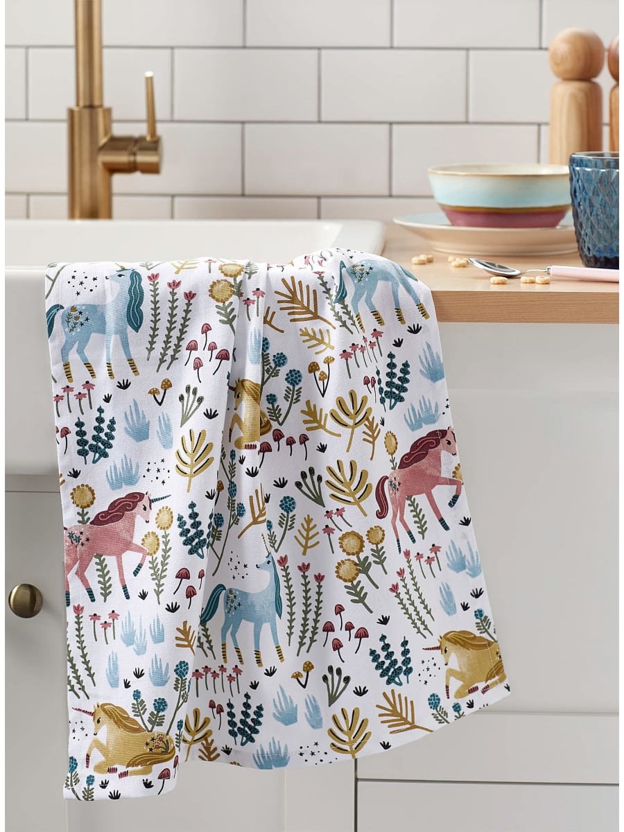 Tea Towel Unicorn Print