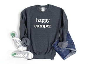 Sweater  Happy Camper Charcoal Grey