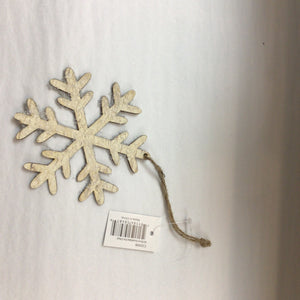 White Birch Snowflake Ornament -Christmas Decor