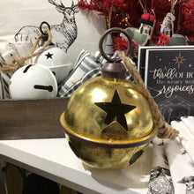Load image into Gallery viewer, Large Star Metal Bell -Christmas Decor
