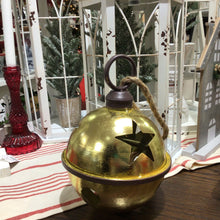 Load image into Gallery viewer, Large Star Metal Bell -Christmas Decor
