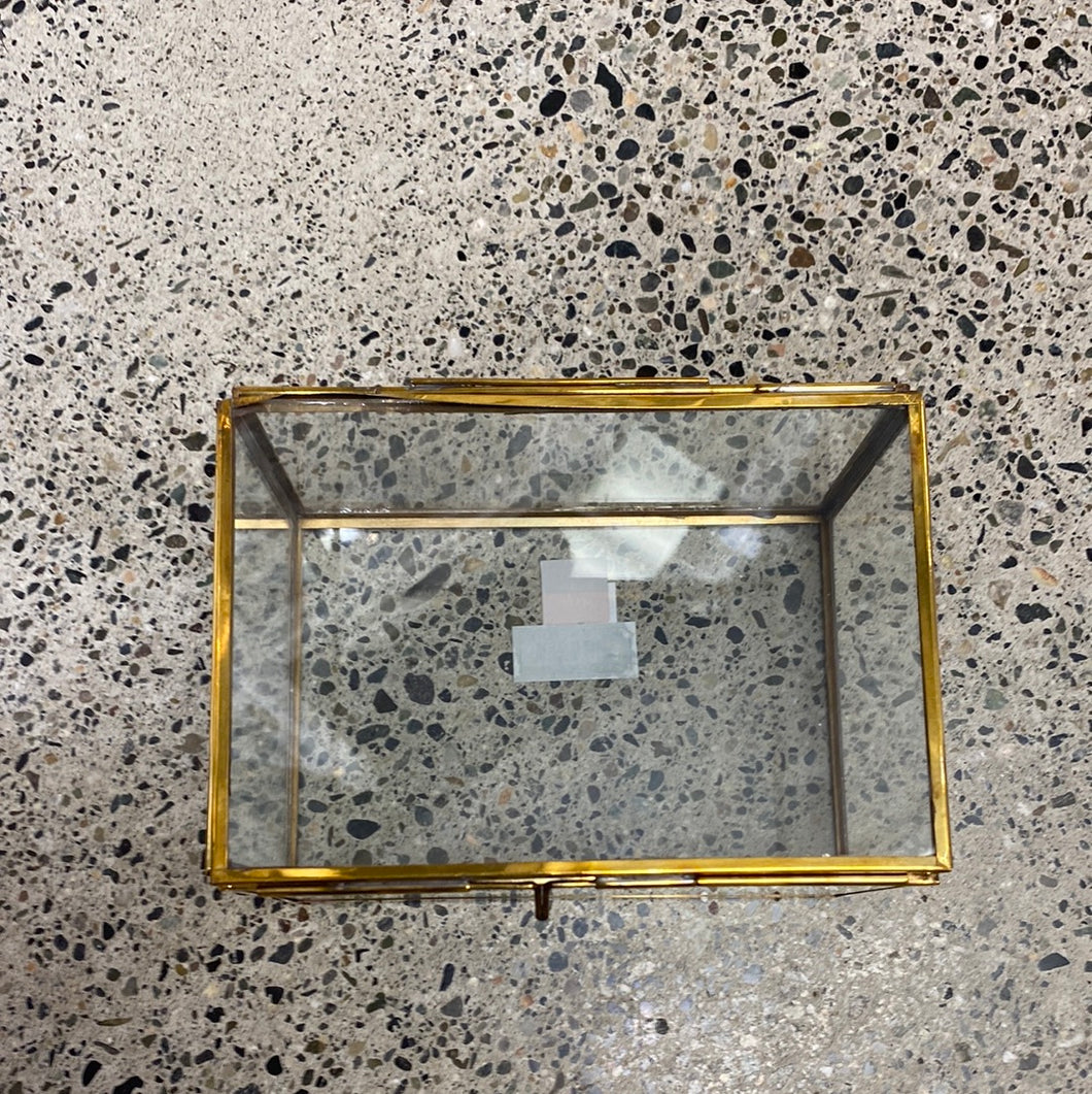Brass Box Glass - 6x5x4