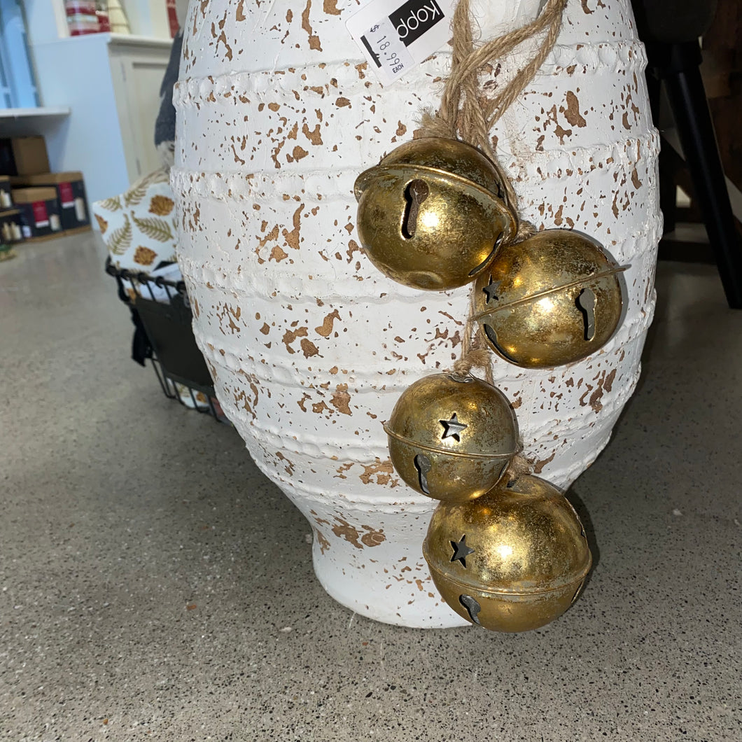 Hanging Gold Bell Cluster -Christmas Decor