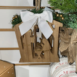 Wood Cutout Nativity Ornaments