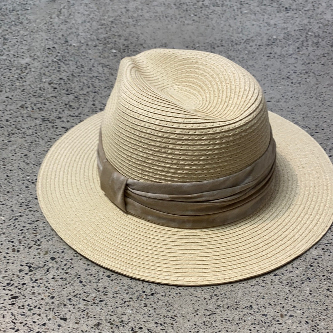 Paper With Fabric Trim Hat