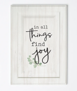 In All Things Find Joy Wall Décor
