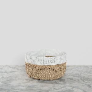 White/ Natural Bowl Basket