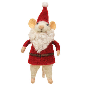 Ornament Felt Santa Mouse