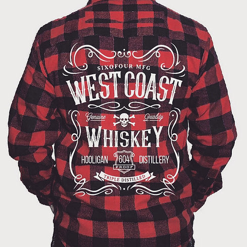 Westcoast Whiskey Flannel Red/Black