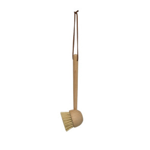 Beech Wood Brush with Leather Tie