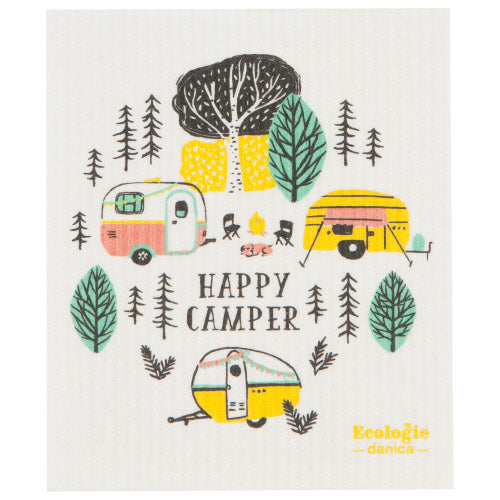 Swedish Dishcloth Happy Camper