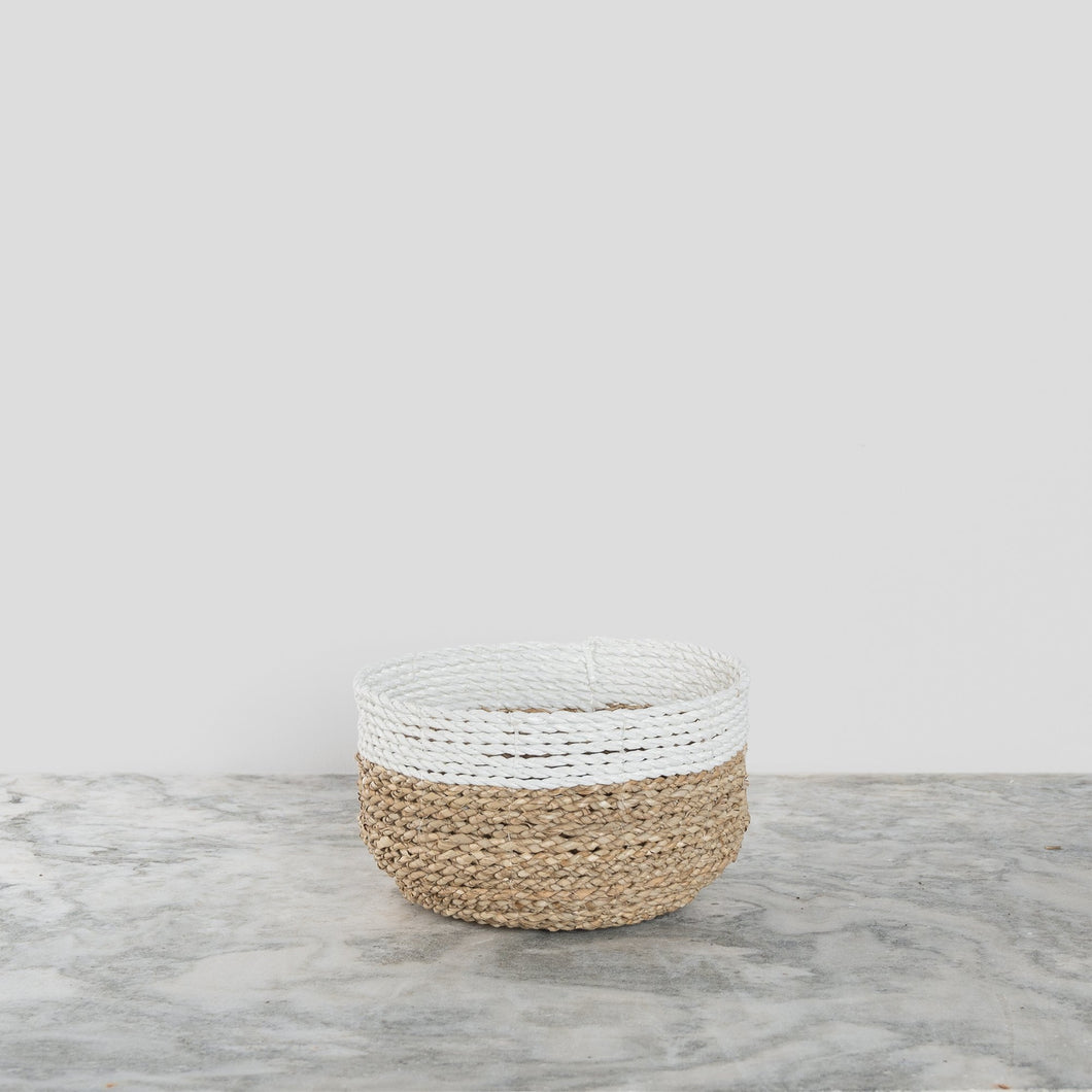 White/ Natural Bowl Basket
