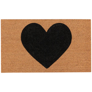 Doormat Black Heart